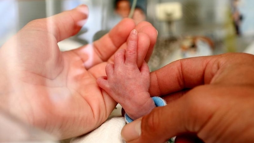 A baby in the Neonatal Intensive Care Unit