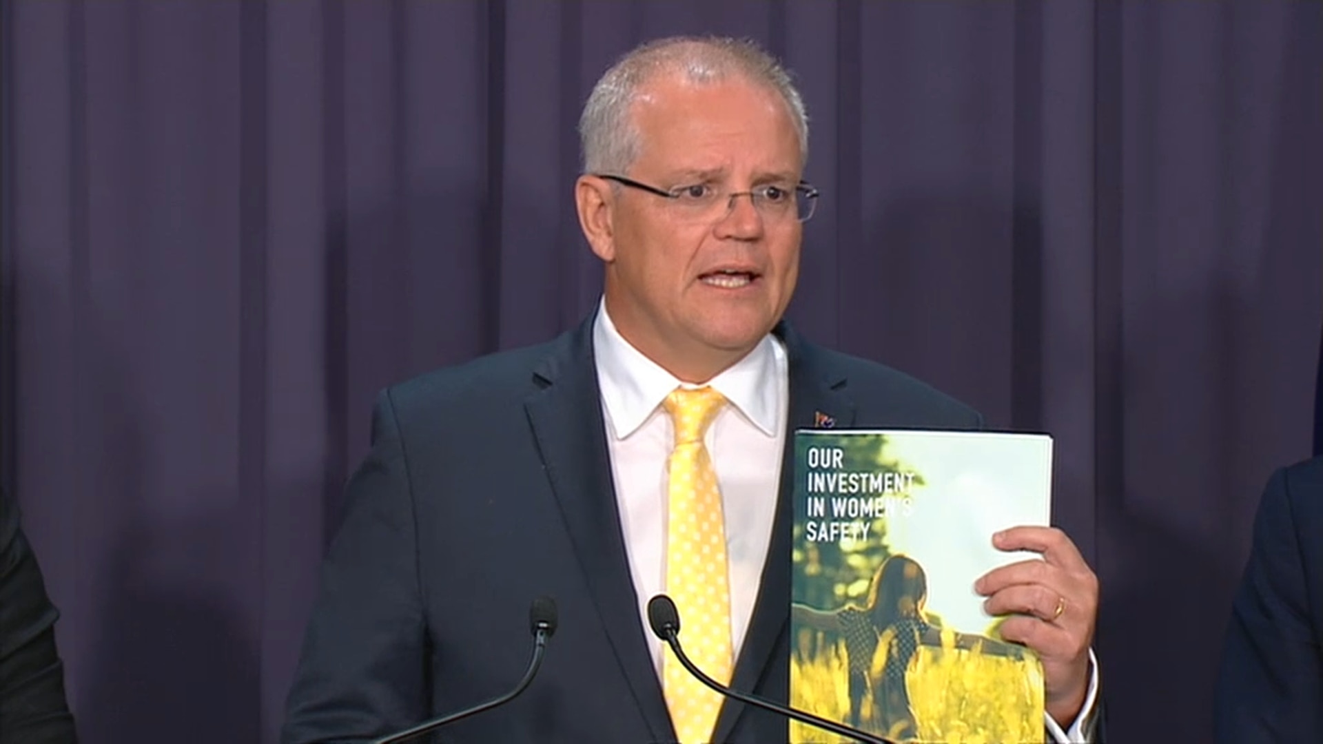 Scott Morrison launches the government's plan to reduce domestic violence. 