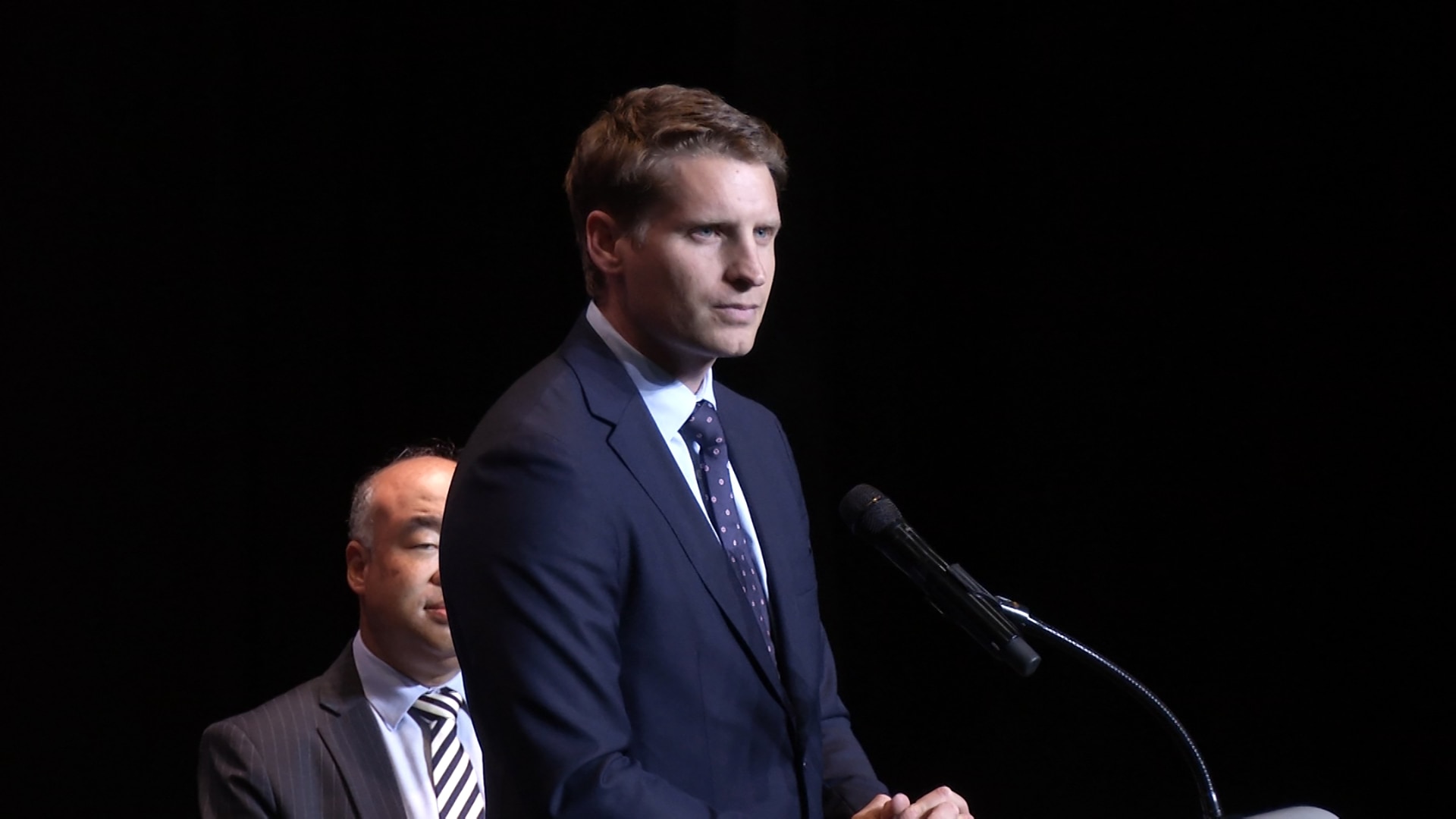 Member for Canning, Andrew Hastie, addresses the forum.