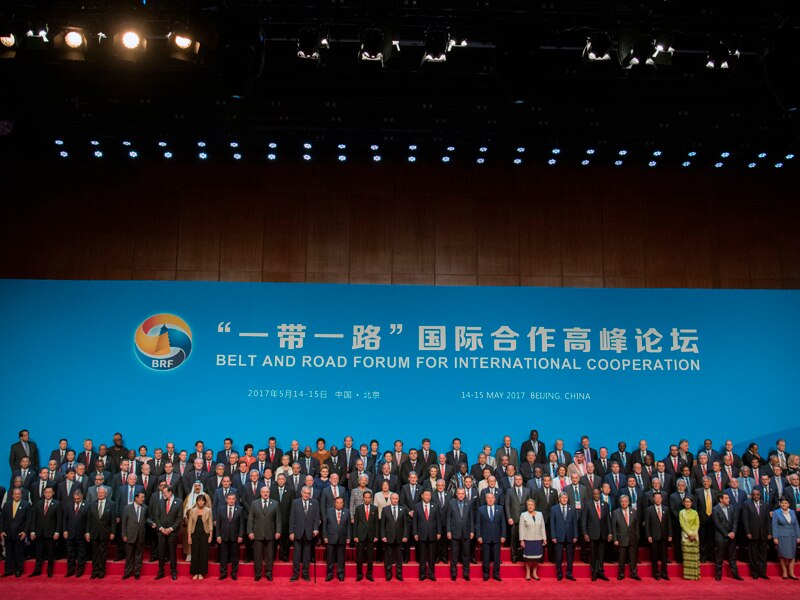 World leaders and representatives at the China Belt and Road Forum