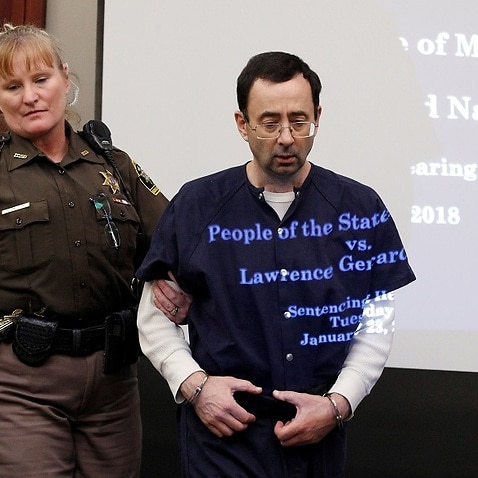 Larry Nassar, a former group USA Gymnastics doctor, who pleaded guilty in Nov 2017 to passionate attack charges, earnings from a break.