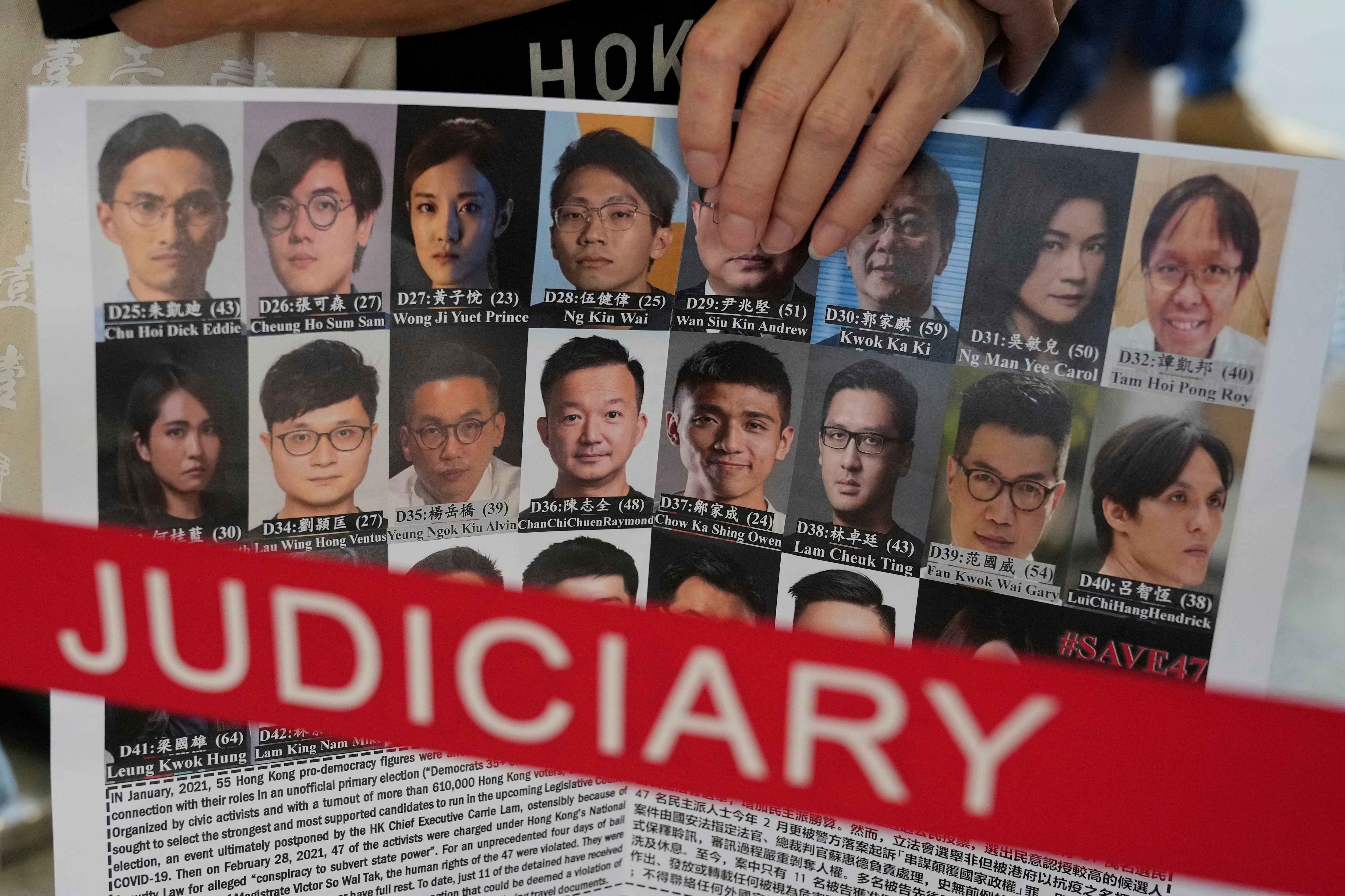 Authorities said Chow was part of a plot to paralyse Hong Kong's government.