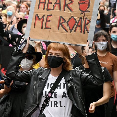 A women's justice march in Brisbane