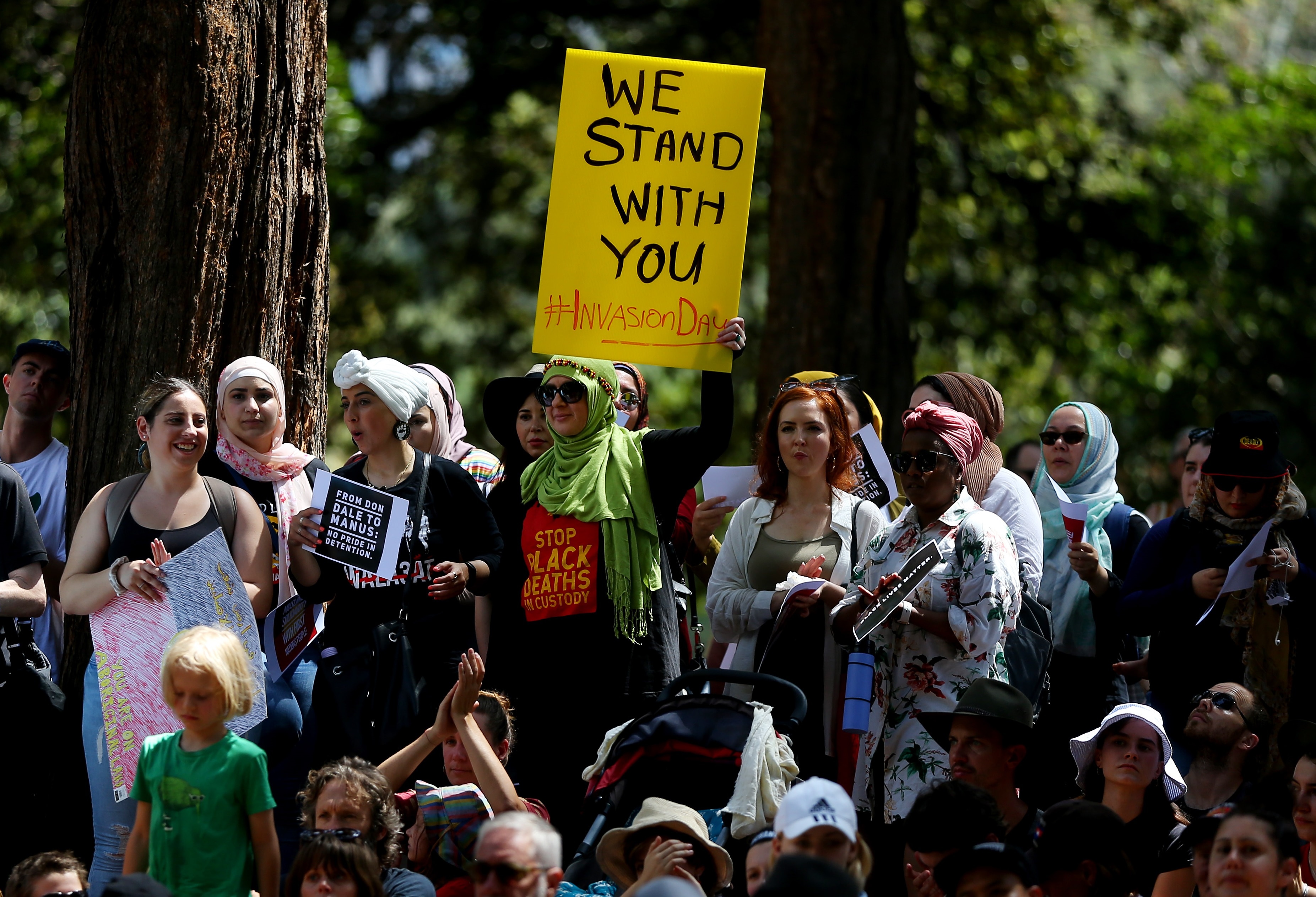 The Invasion Day march begins in Sydney's Hyde Park on Sunday. The Invasion Day march begins in Sydney's Hyde Park on Sunday.