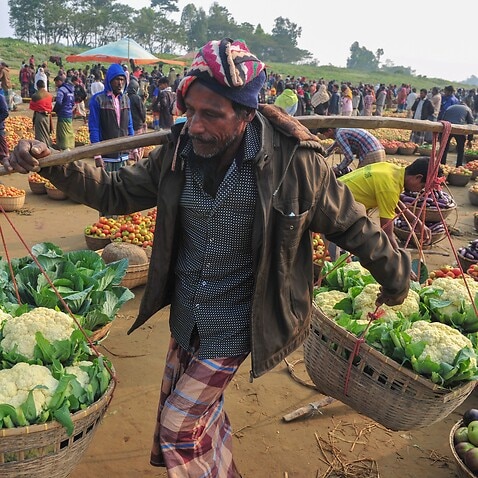 Representational image of a vegetable market, February 8, 2022, Kanaighat Upazila, Bangladesh.    