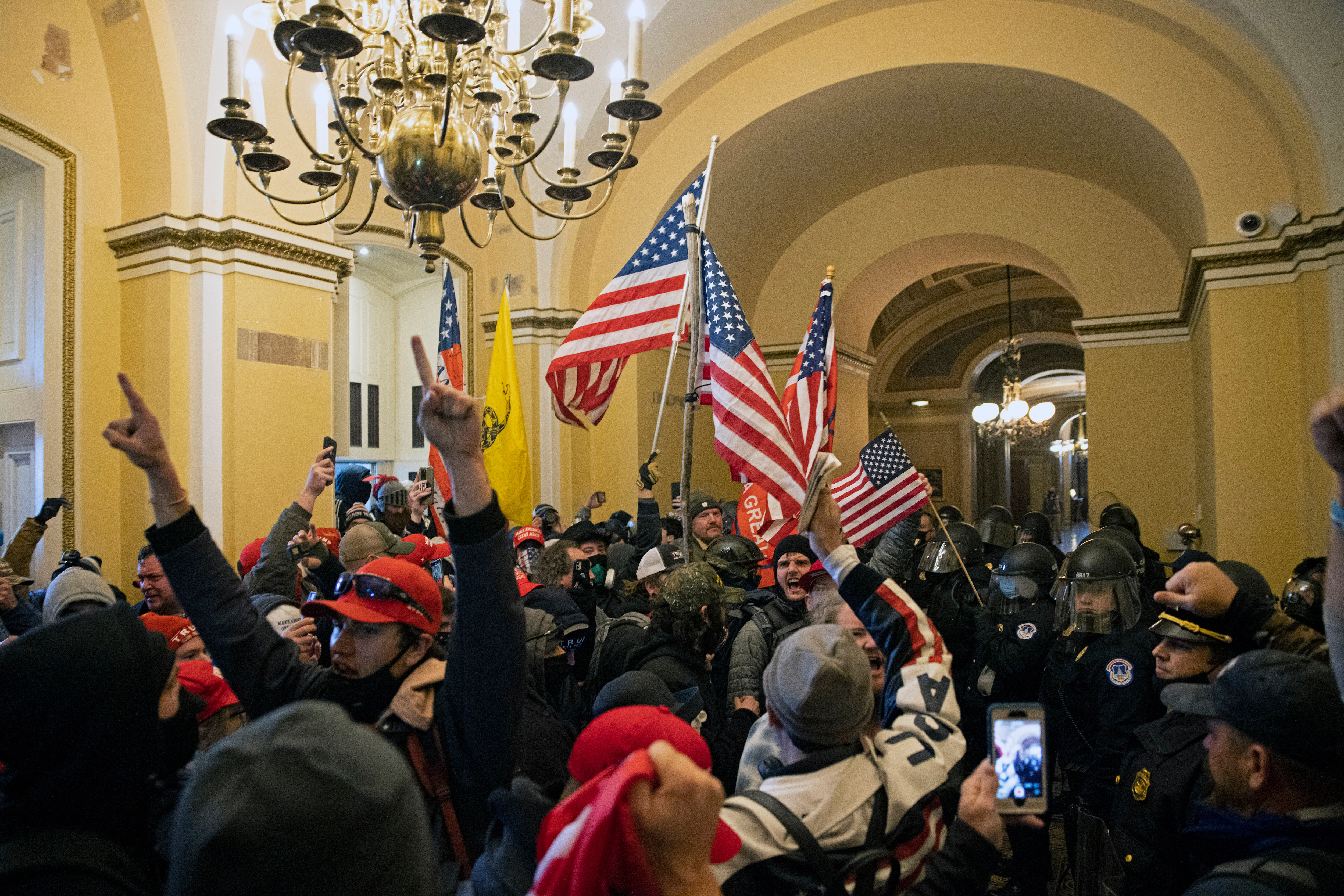 Supporters of then-US President Donald Trump storm the US Capitol on 2 January, 2021, in Washington, DC. 