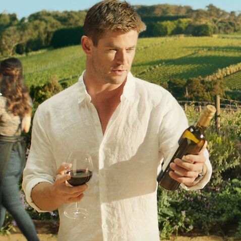Chris Hemsworth (pictured left) and Danny McBride (pictured right) in Tourism Australia's ad.