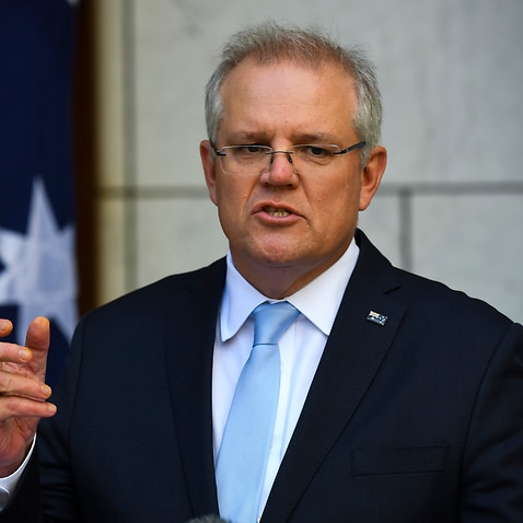 Australian Prime Minister Scott Morrison speaks to the media during a press conference at Parliament House in Canberra, Thursday, July 16, 2020. (AAP Image/Lukas Coch) NO ARCHIVING
