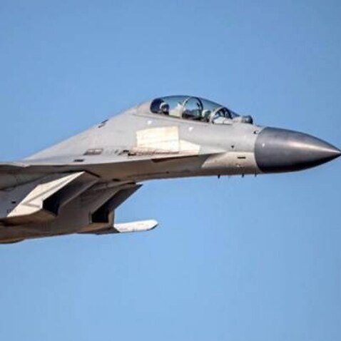 A Chinese PLA Shenyang J-16 fighter, one of nineteen Chinese PLA warplanes that entered Taiwan's air defence zone on 2 October 2021.  