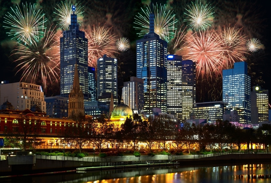 new year fireworks melbourne