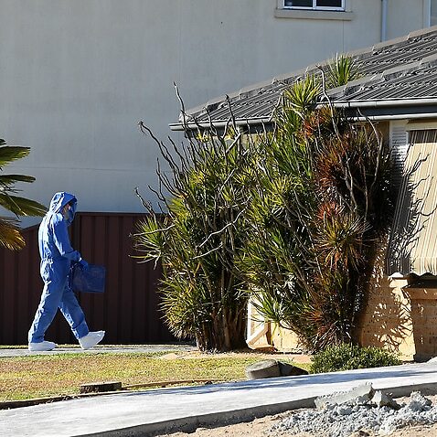 Image of NSW Police establish a crime scene at a home at St Clair in Sydney, Sunday, July 21, 2019. 
