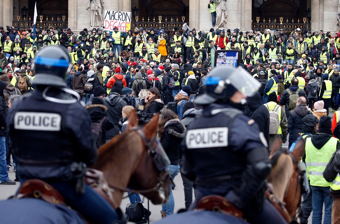 'Yellow Vests' face off with police in Paris for a fifth weekend of protesters.