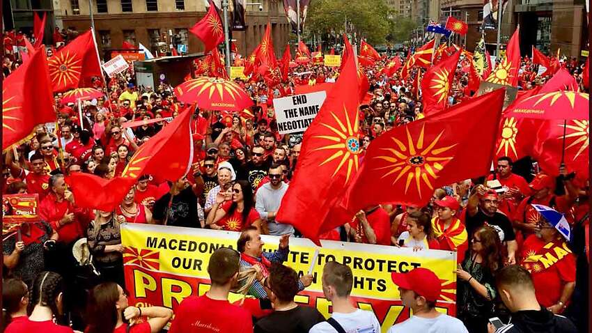 Image result for Protests for Macedonia name