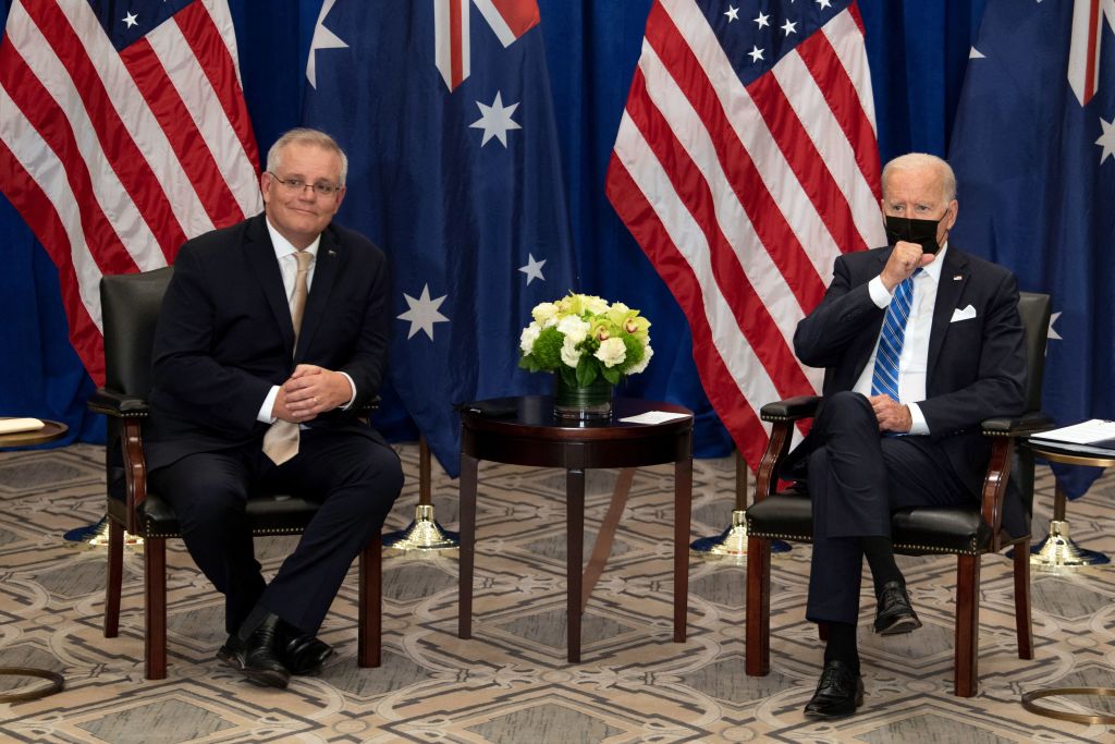 Scott Morrison meets with US President Joe Biden on the sidelines of the UN General Assembly in New York. 