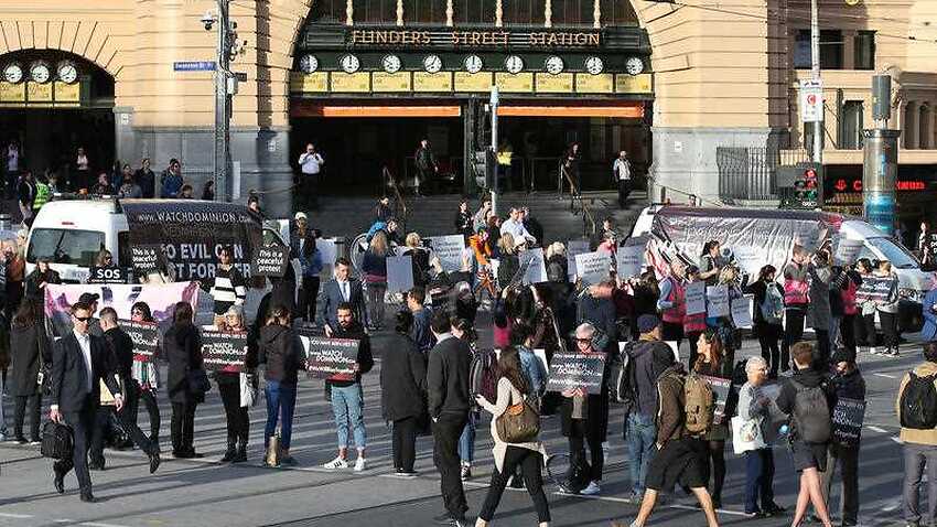 Vegan protesters cause chaos in Melbourne, 9 arrested in ...