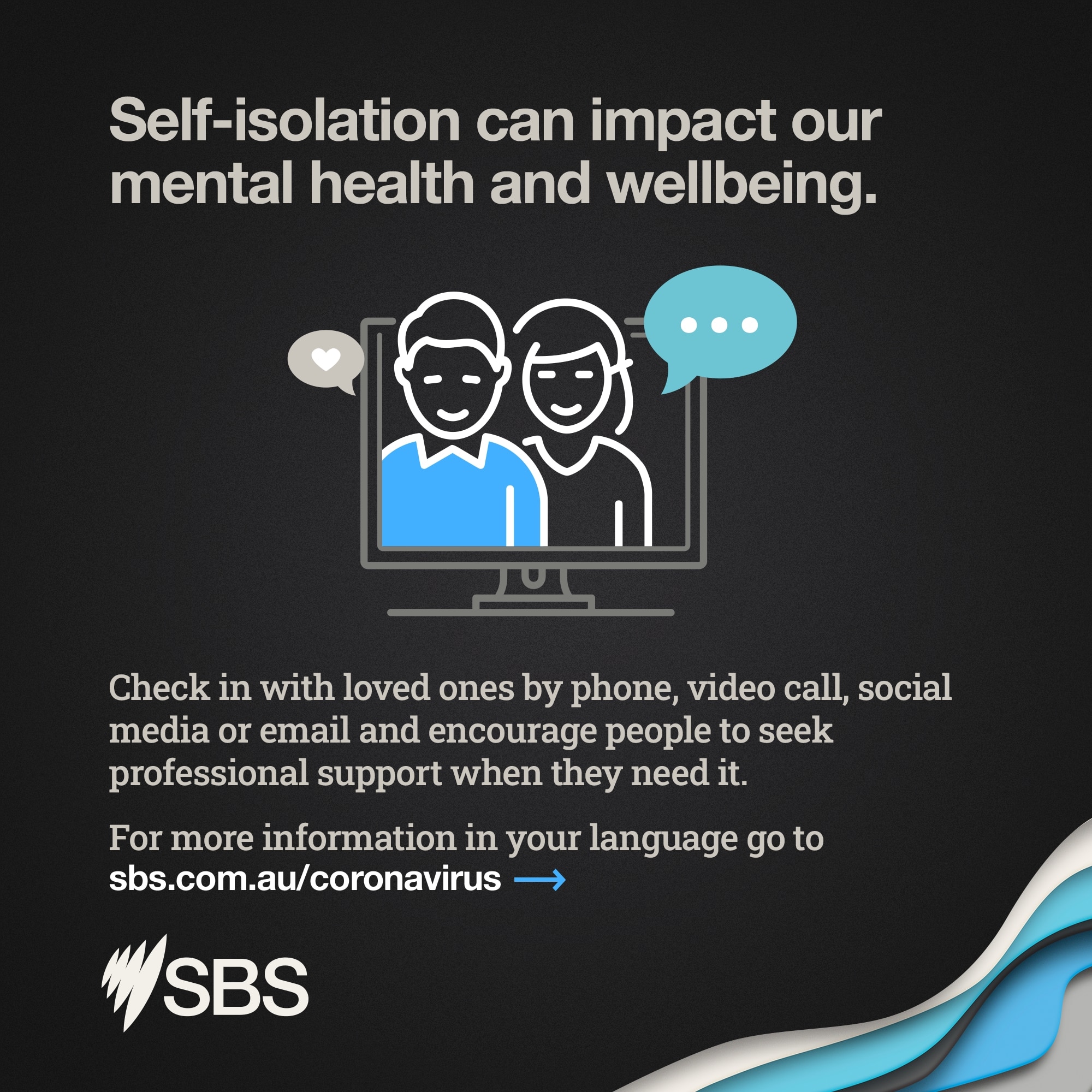 Self-Isolation can impact our mental health and wellbeing.