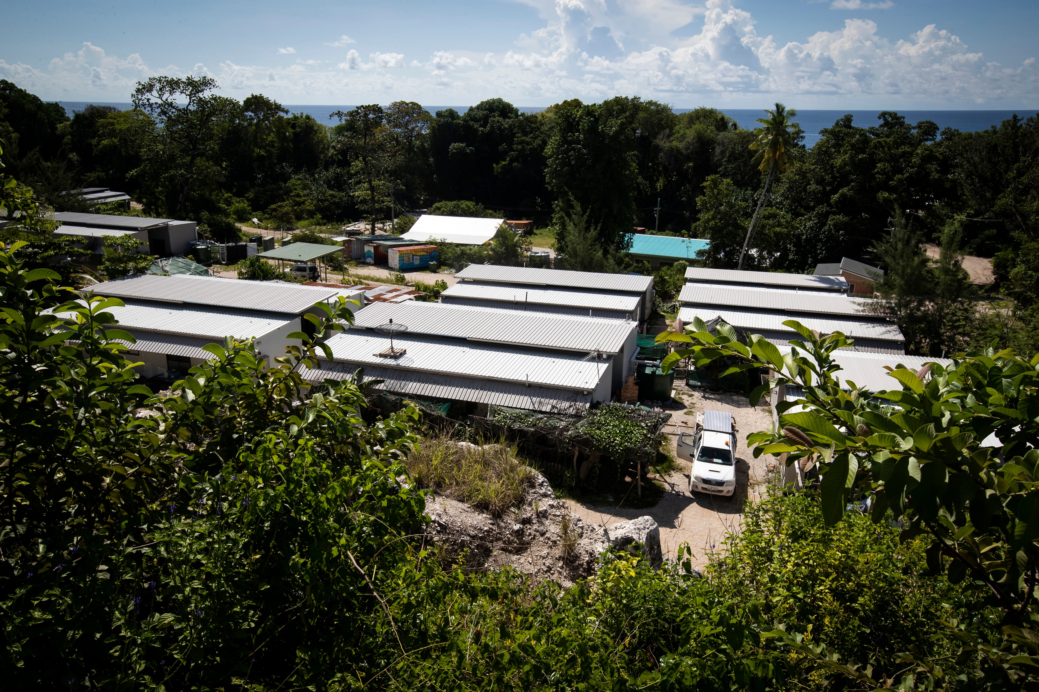 Accommodation facilities at a refugee settlement on Nauru.