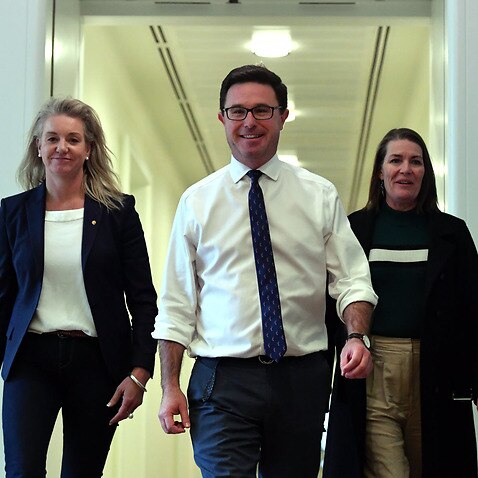 The Nationals leadership team at Parliament House, Canberra 