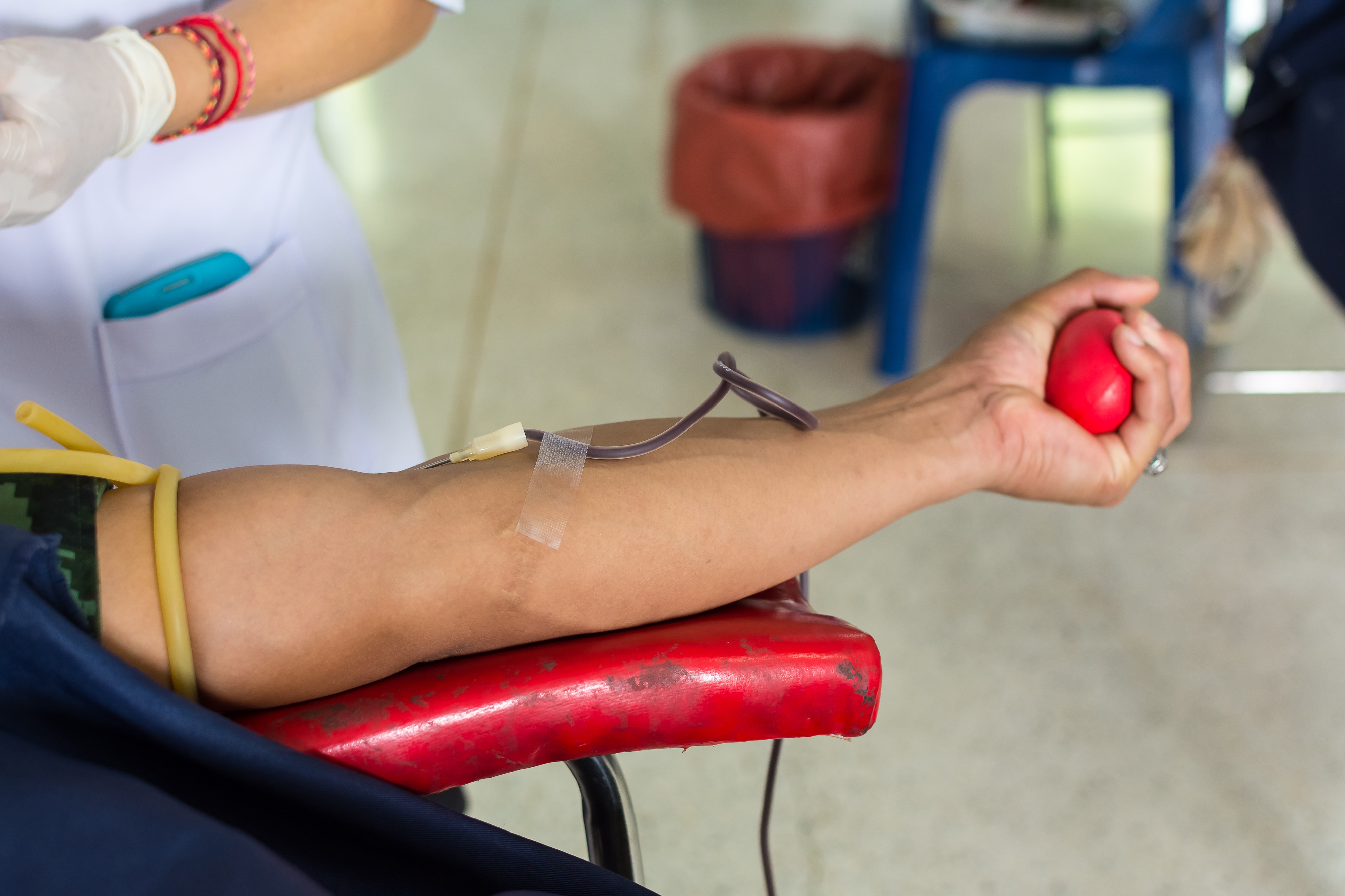 Cropped Image Of A Person During Blood Donation