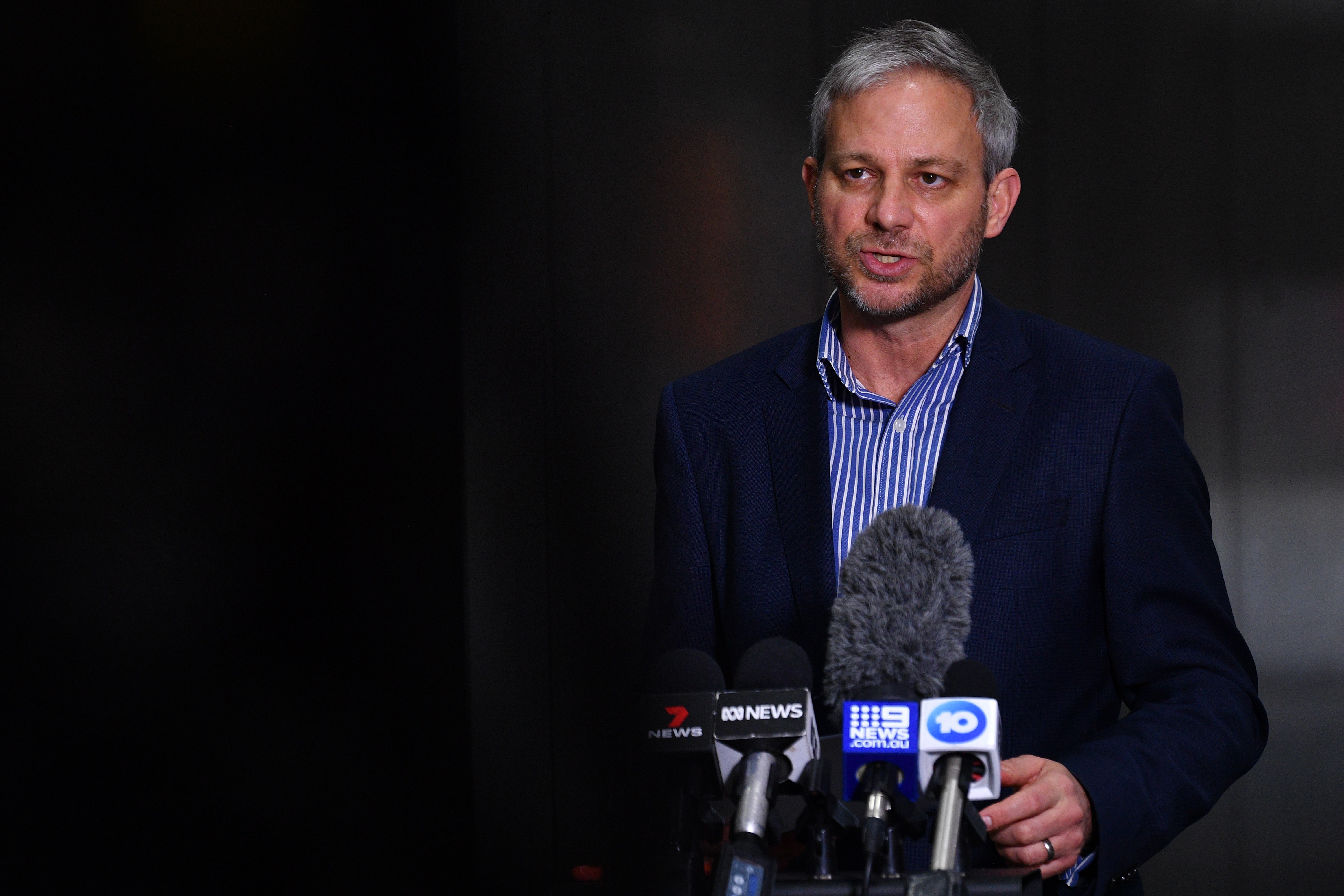 Victorian Chief Health Officer Brett Sutton speaks to the media during a press conference in Melbourne on Sunday, 8 August, 2021. 