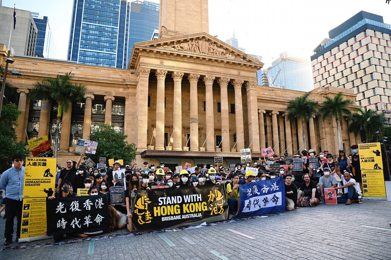 Brisbane joins global protests for Hong Kong