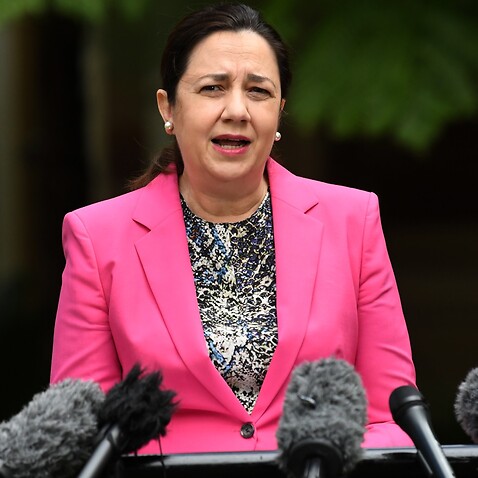 Queensland Premier Annastacia Palaszczuk addresses the media during a press conference at Queensland Parliament House in Brisbane