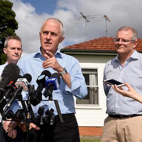 Primeiro-ministro Malcolm Turnbull e o Tesoureiro Scott Morrison