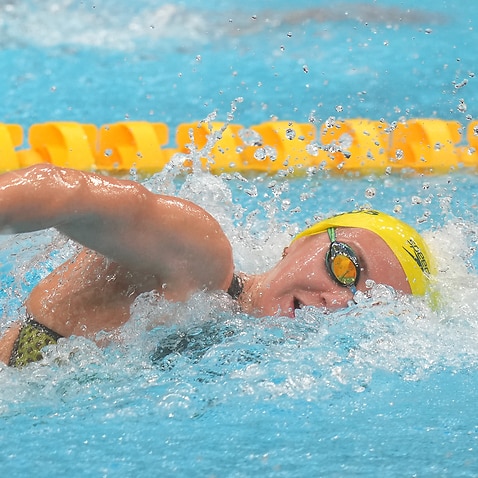 Ariarne Titmus during the womens 200m freestyle final