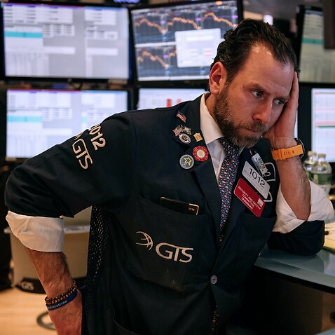 Traders on the floor of the New York Stock Exchange showed signs of panic.