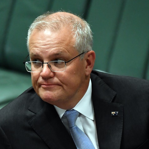Prime Minister Scott Morrison is pictured during Question Time in the House of Representatives at Parliament House on Wednesday.
