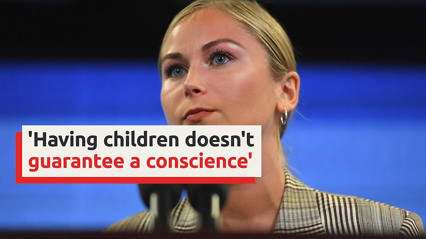 Image for read more article 'Grace Tame to Scott Morrison: 'Having children doesn't guarantee a conscience''