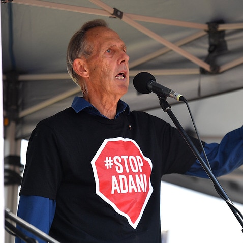 Former Greens leader Bob Brown at a protest (AAP)