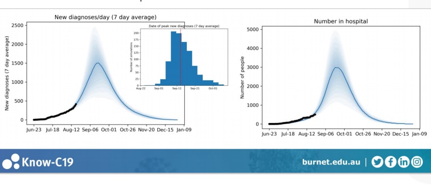 Intensive care demand and capacity modelling from the Burnet Institute.