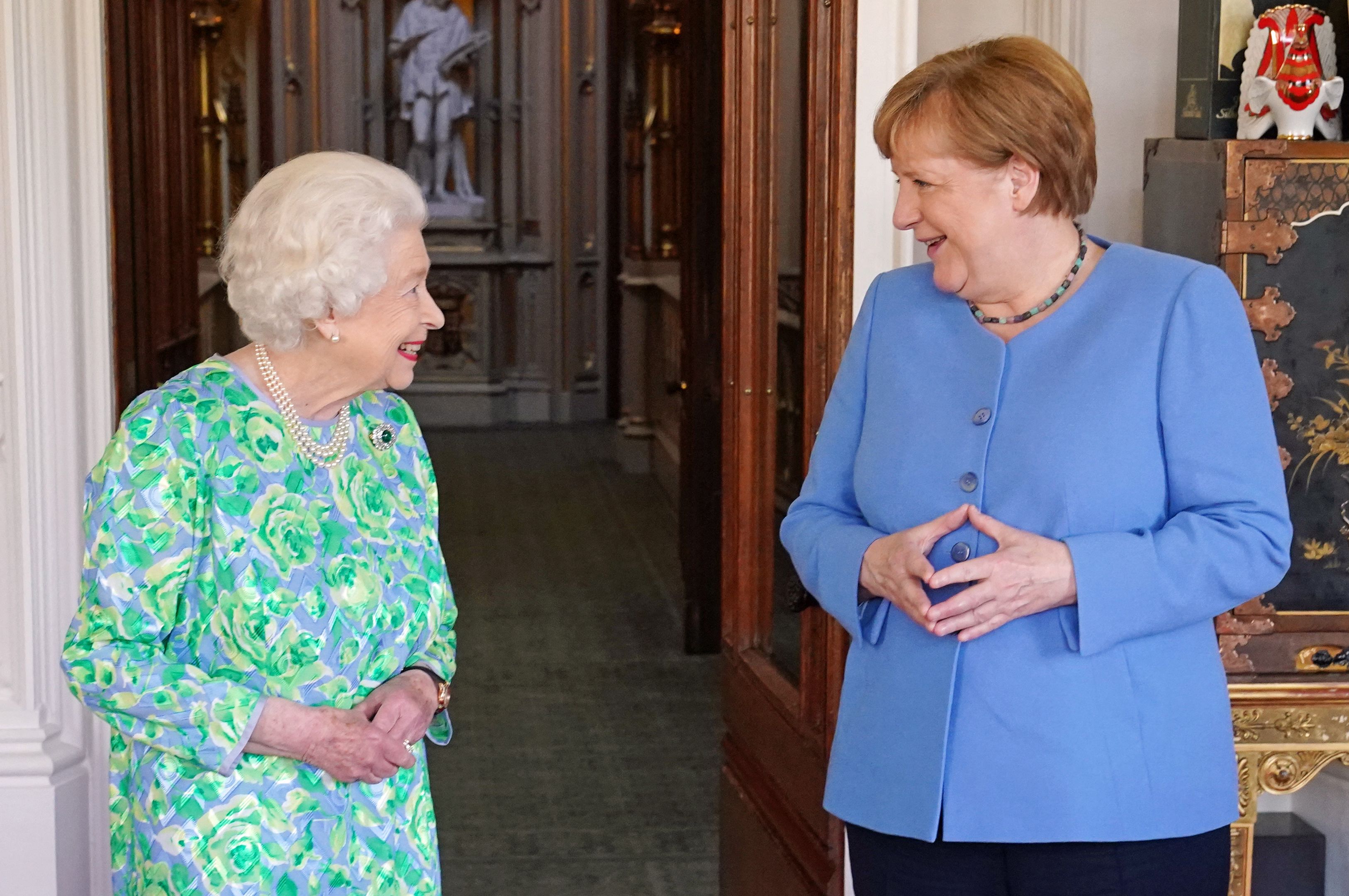 With Britain's Queen Elizabeth II in July. 