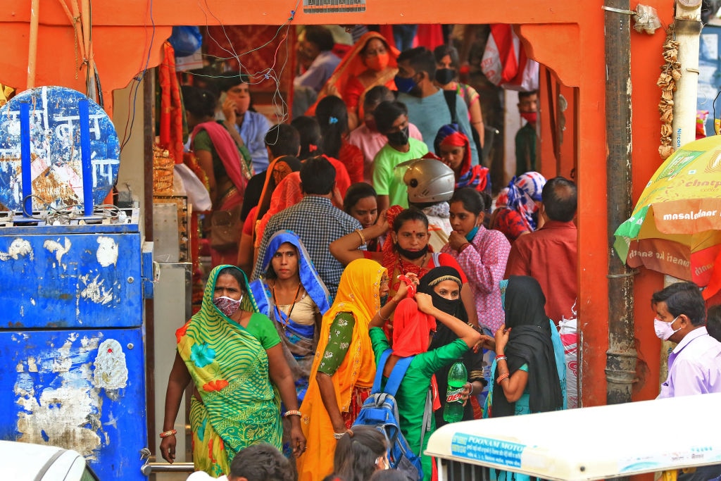 Crowded Market In Jaipur