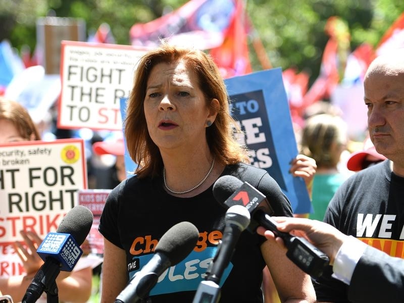 ACTU president Michele O'Neil says workplace laws have failed women experiencing harassment at work. 