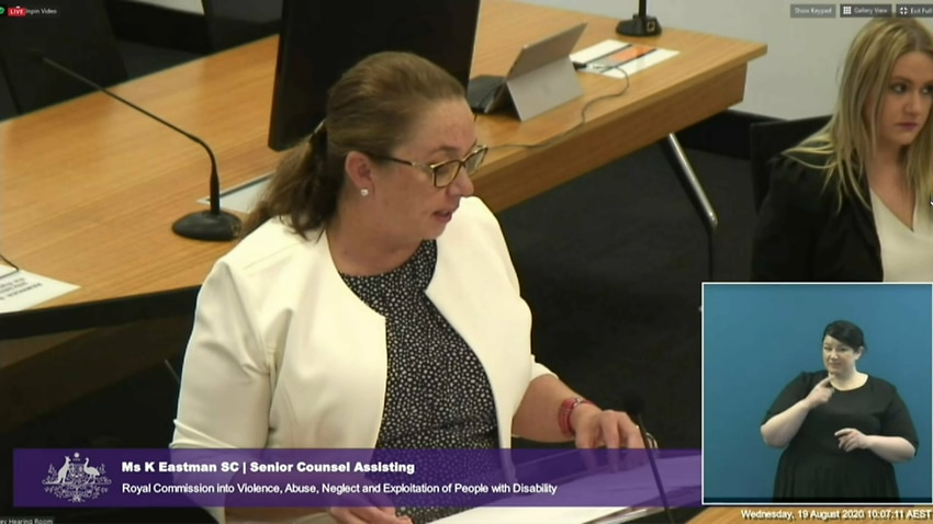 Kate Eastman, Counsel Assisting the Royal Commission on Wednesday