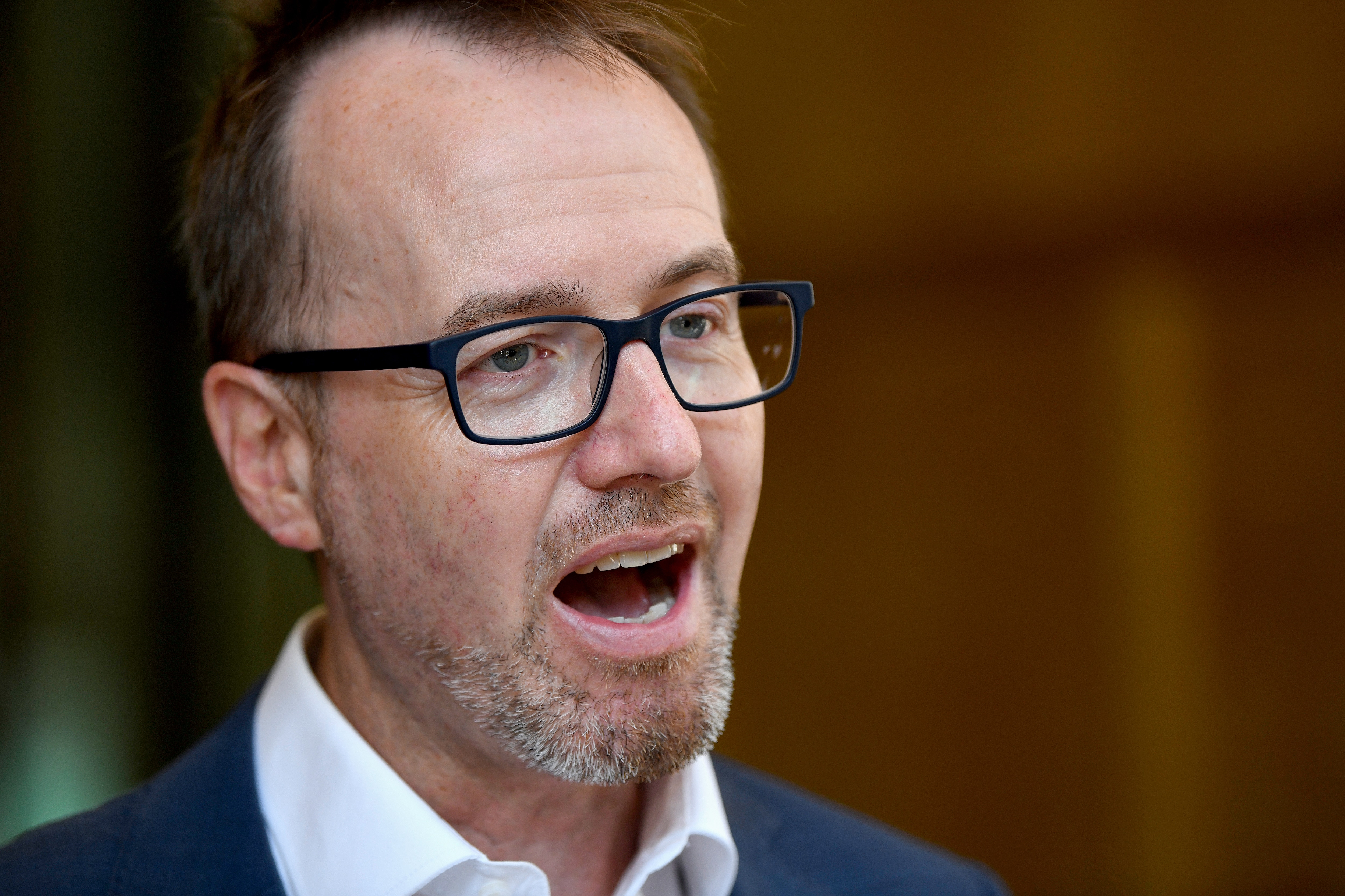 NSW Greens MP David Shoebridge speaks to the media outside Downing Centre Local Court in Sydney, Friday, January 31, 2020. (AAP Image/Bianca De Marchi) NO ARCHIVING