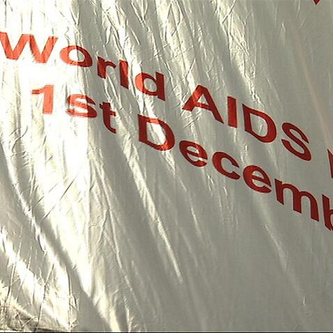 World Aids Day flag