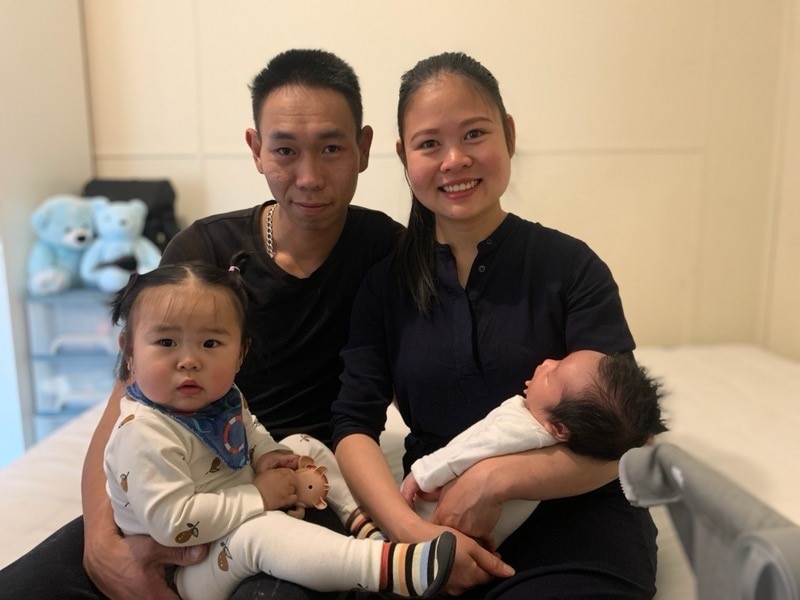 Thanh Bình and her family. 