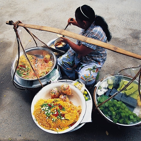 Vendor of typical foods