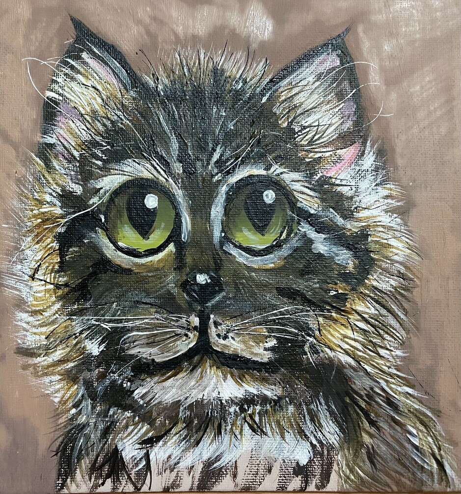 Yongfei Li老师以猫为主题的绘画作品