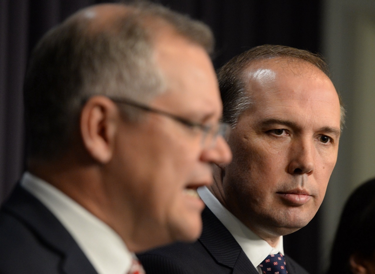 Scott Morrison and Peter Dutton in 2015.
