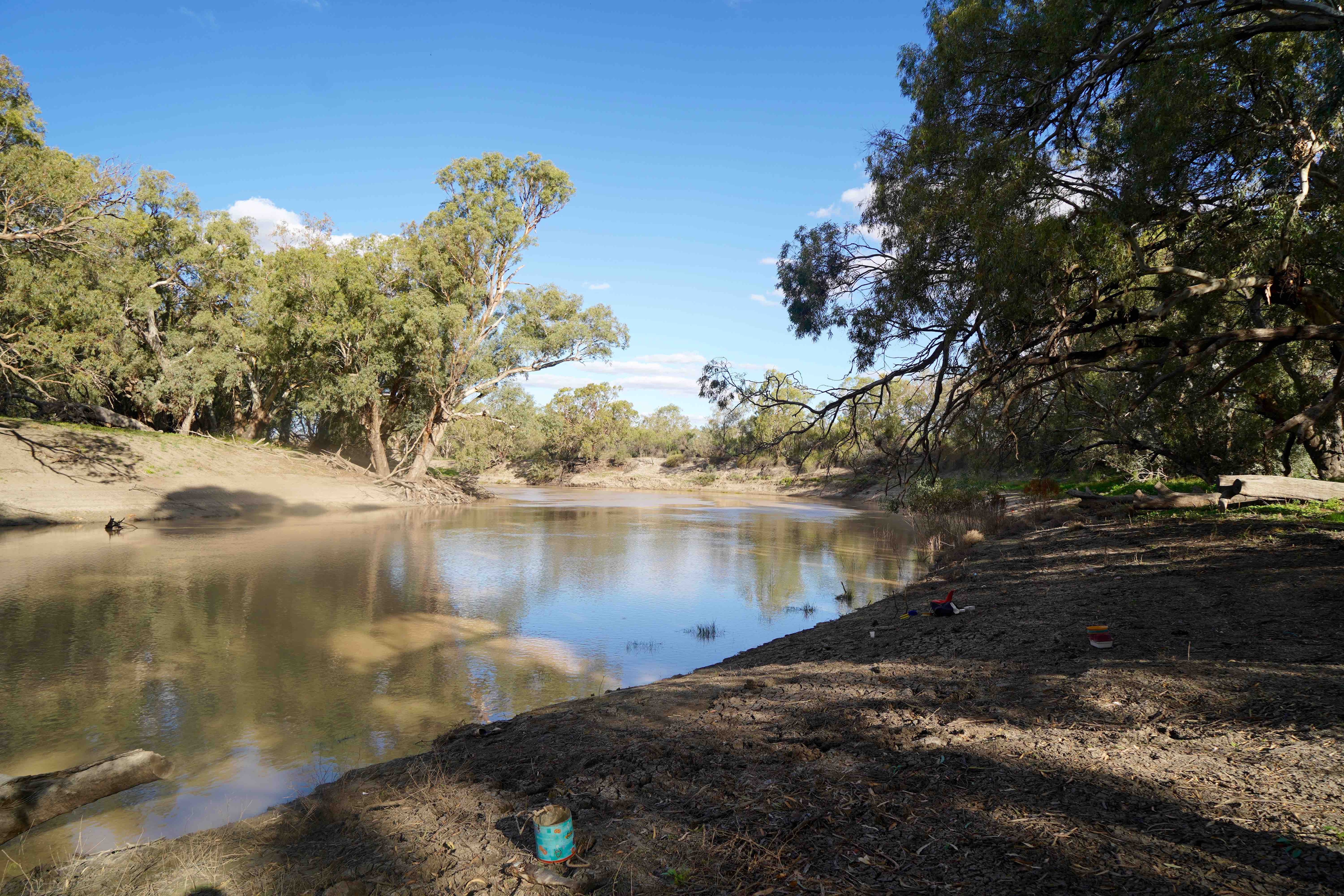 Wilcannia is located on the Darling River.