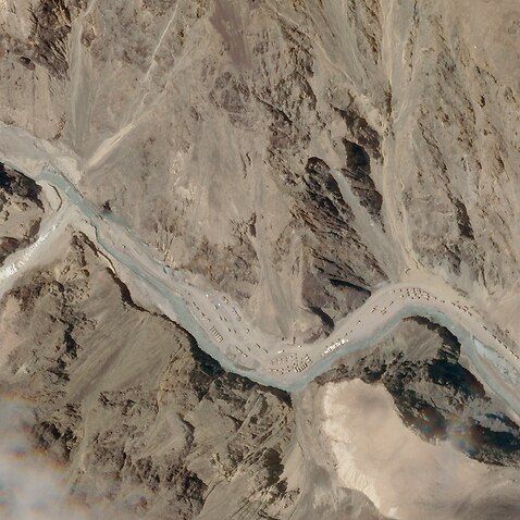 The Galwan Valley in India's Ladakh region, at the border with China, where a deadly clash took place on Monday. 