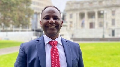 Ibrahim Omer is understood to be the first African member of parliament in New Zealand.