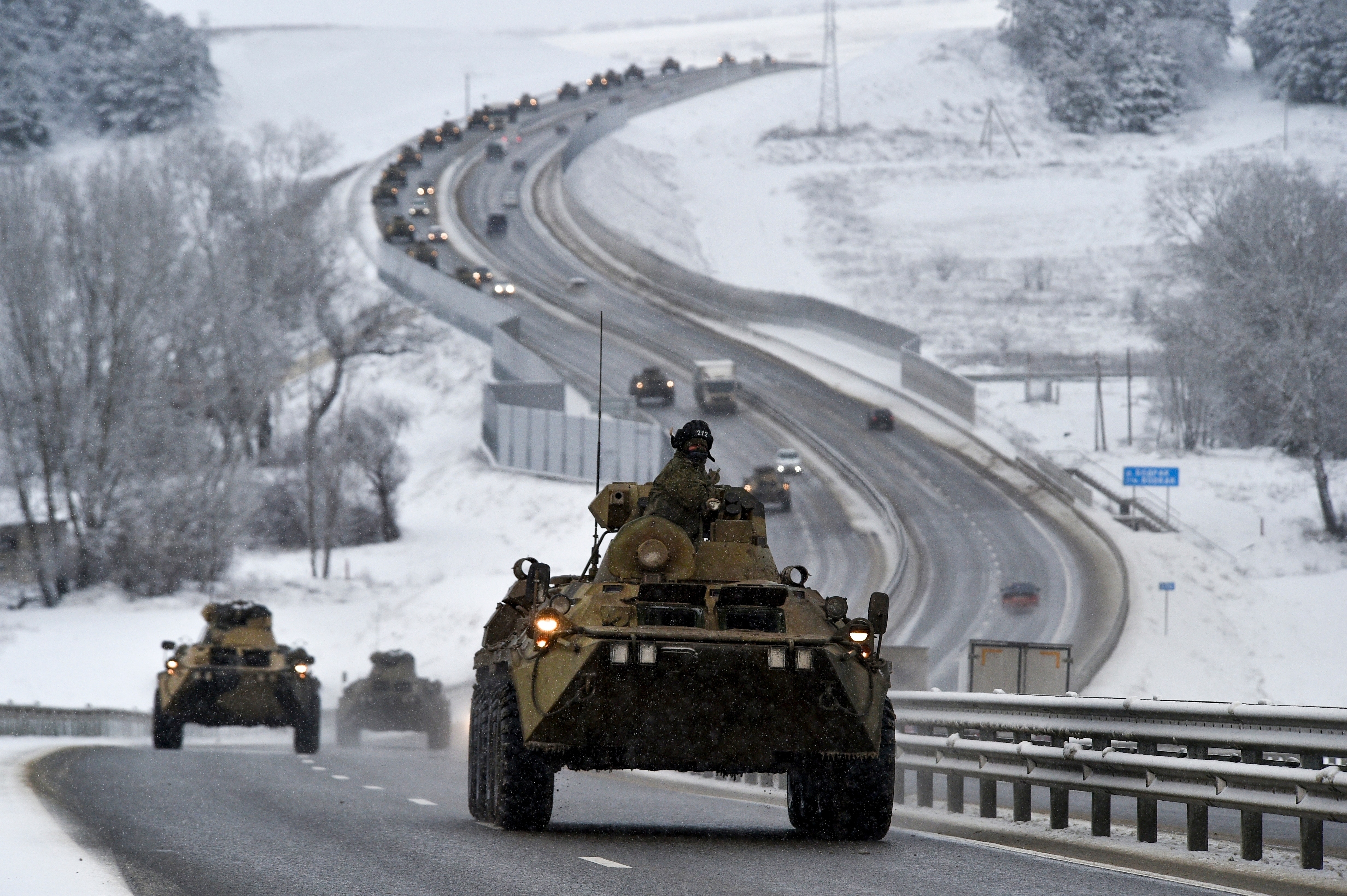 Tens of thousands of Russian troops are positioned near Ukraine