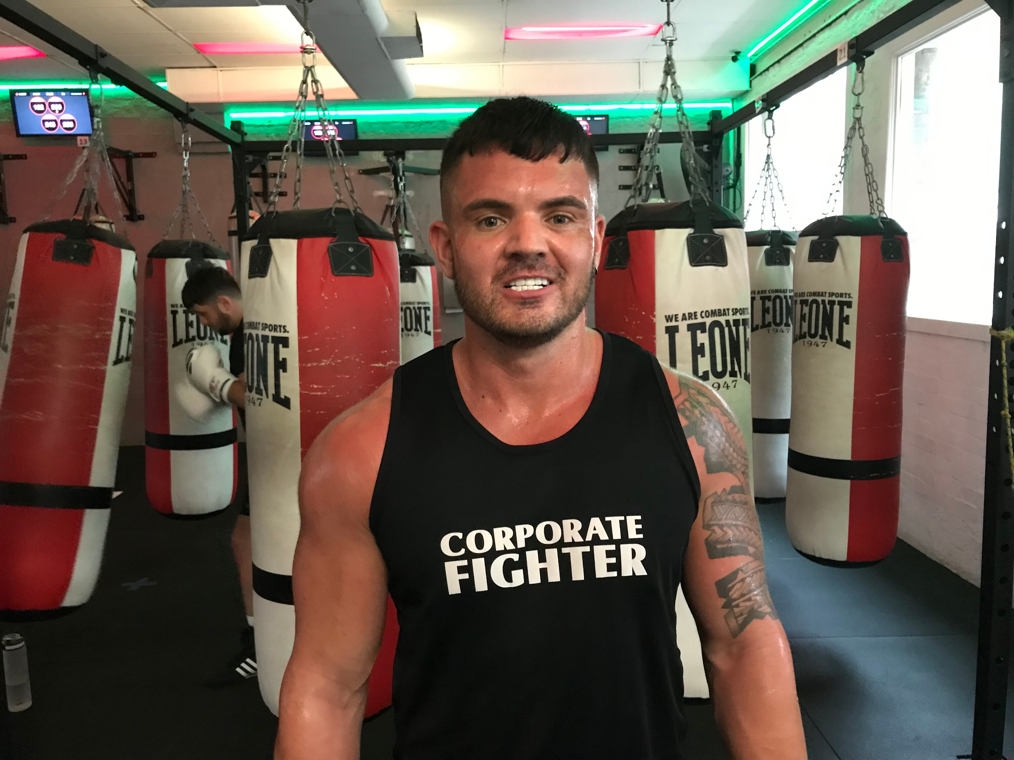 Shaun Jacobs at the Corporate Fighter Gym in Surry Hills