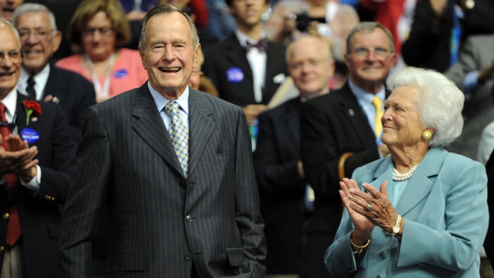 Former President George HW Bush and wife, Barbara. 