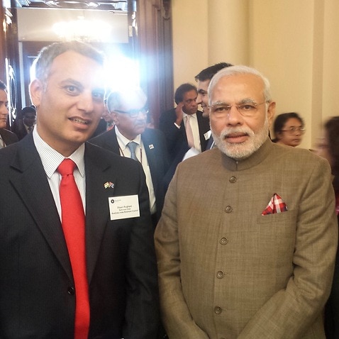Newland Global Group CEO Dipen Rughani with Prime Minister Narendra Modi